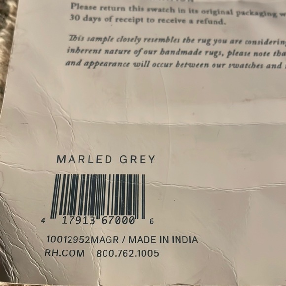 RH PAOLO WOOL RUG swatch - Picture 2 of 4